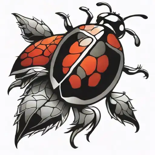 Ladybug Made Of Stained Glass