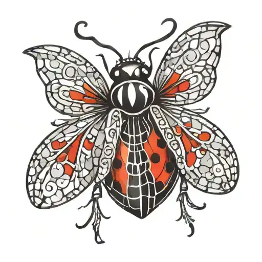 Ladybug Made Of Stained Glass