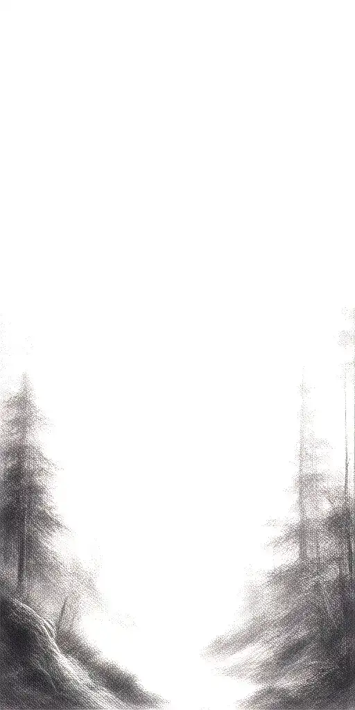 Massive Forest Landscape With Huge Moon In The Background