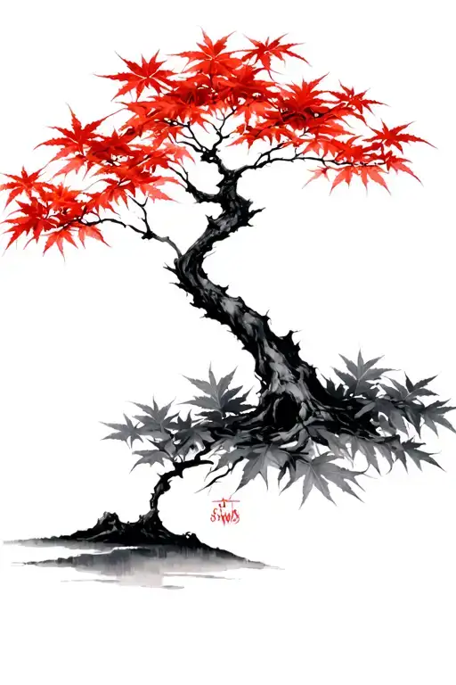 Japanese Maple Tree With Leaves