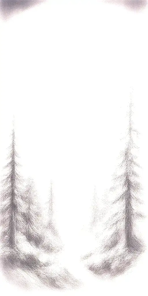 Massive Forest Landscape With Huge Moon In The Background