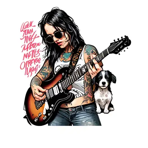 A Leftist Punk Rock Guitarist And Singer With A Tattoo Of Their Niece And Dog On Their Arm