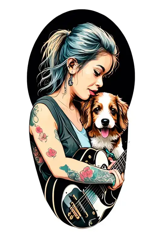 A Leftist Punk Rock Guitarist And Singer With A Tattoo Of Their Niece And Dog On Their Arm