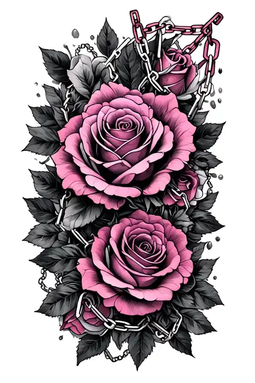 Roses Surrounding Everything With Chains