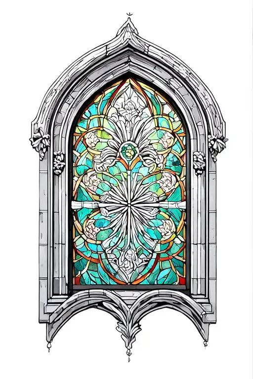Stain Glass Gothic Window