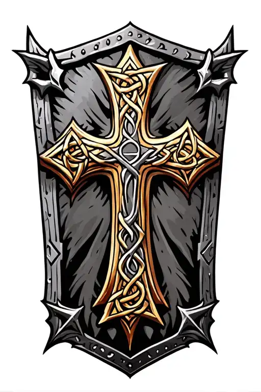 Templar Cross Celtic Shield