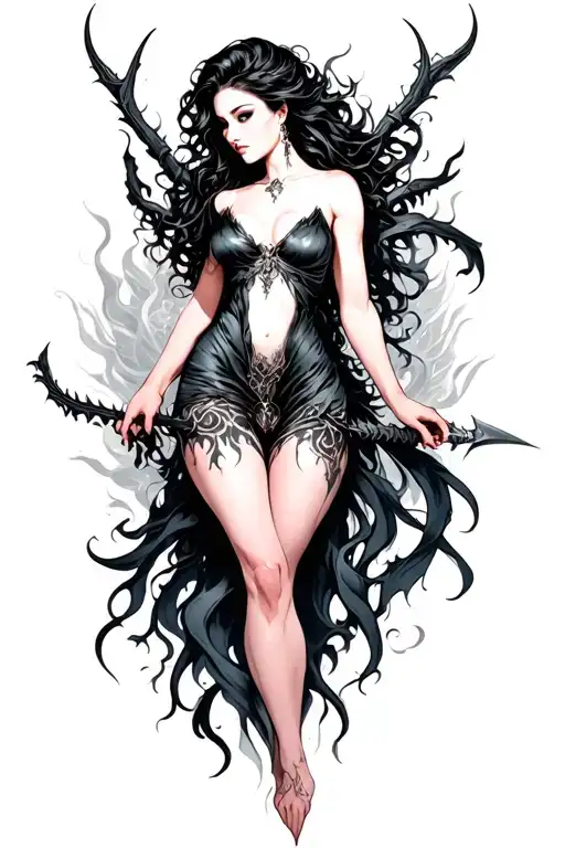 Woman Slaying Demons