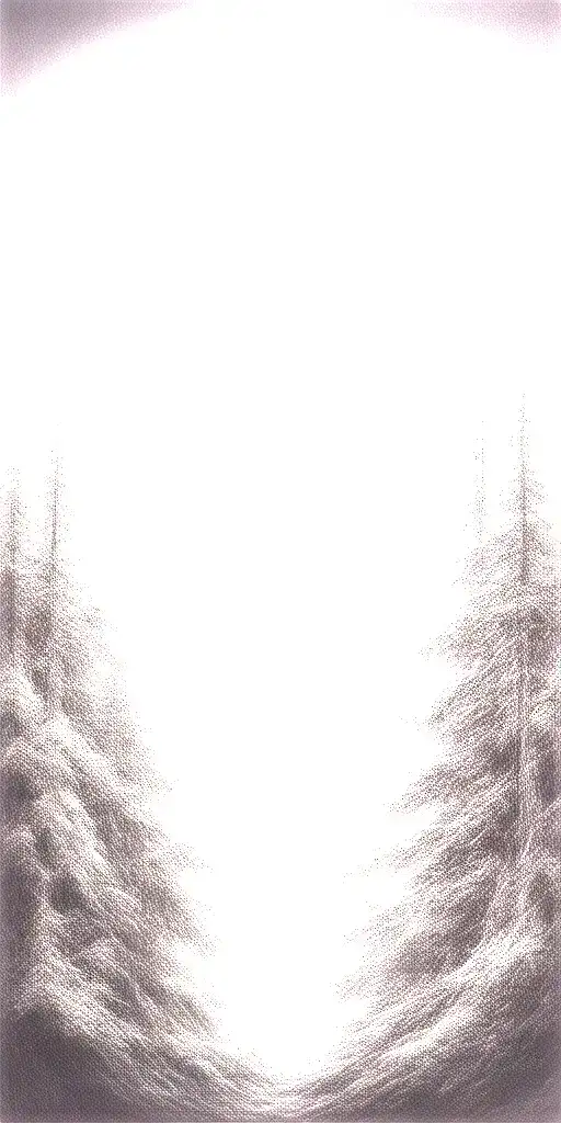 Massive Forest Landscape With Huge Moon In The Background