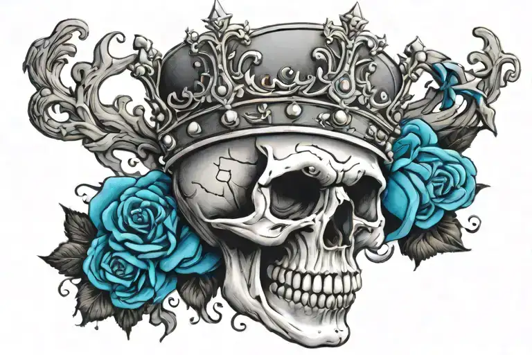 Skull Wearing A Crown