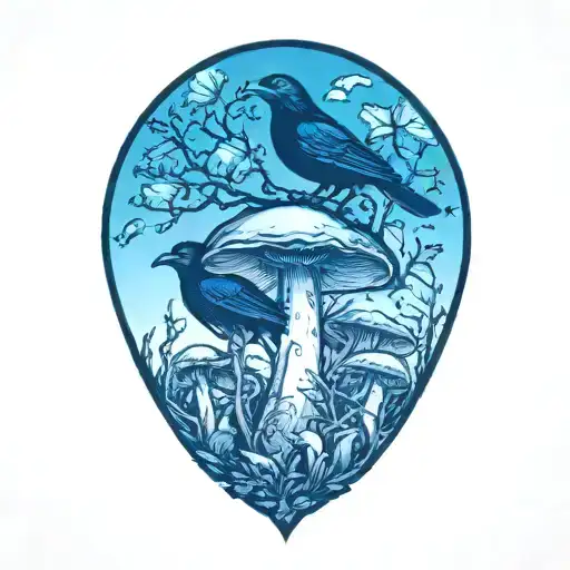 Mushroom And Ravens