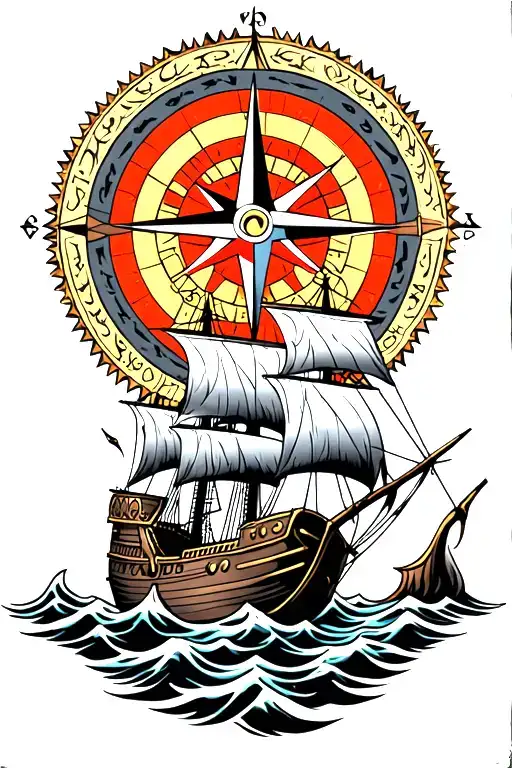 Nordic Compass Viking Ship