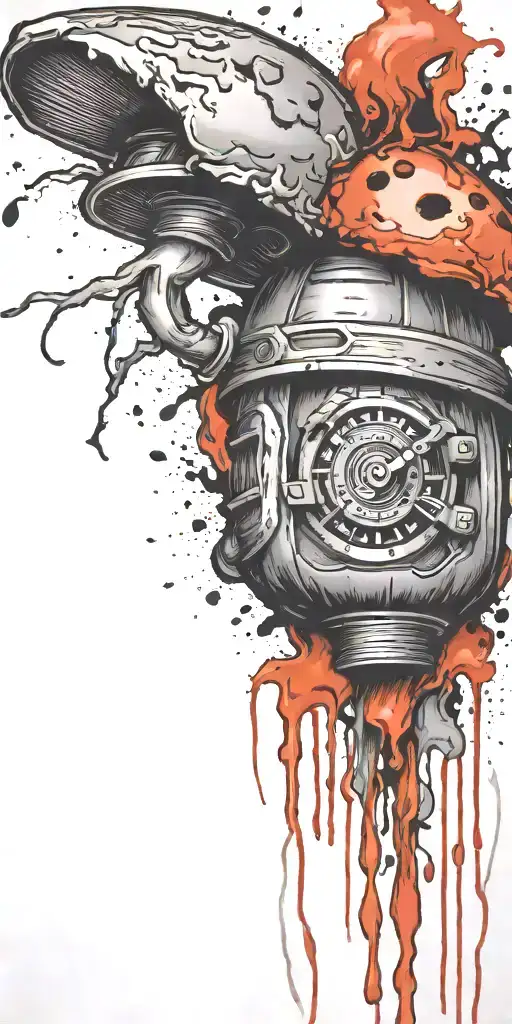 Hippy Tripping Ticking Time Bomb Mushroom Grenade