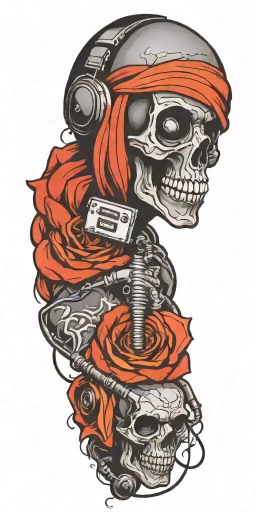 Rock Music Bands Speaker Playing Colorful Sounds Of Music