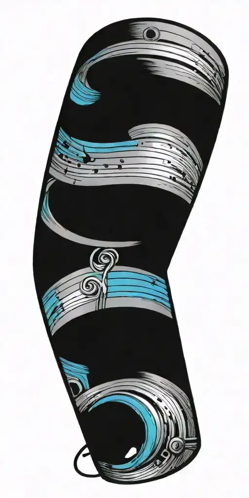 Speaker Playing Colorful Sounds Of Music