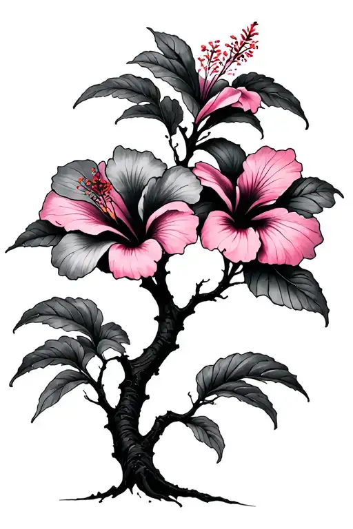 Psychedelic Hibiscus Tree