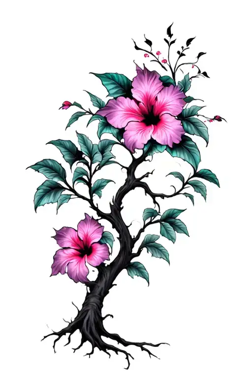 Psychedelic Hibiscus Tree