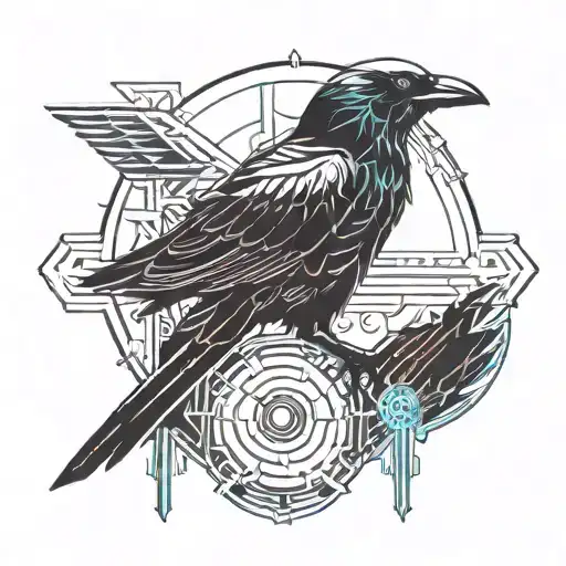 Cyberpunk Raven Banner