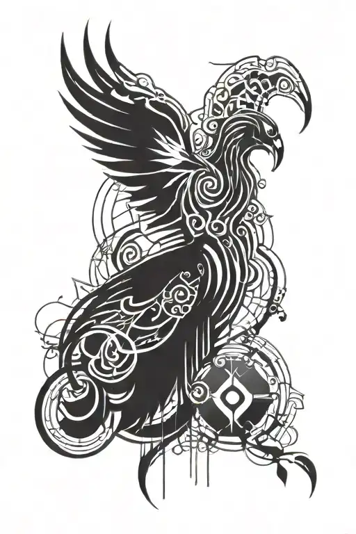Design Me Phoenix Tattoo Black And White