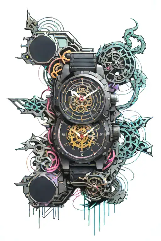 A Watch Broken And Healed With A Samurai And Dragon