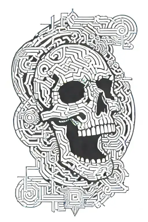 Create A Tattoo Featuring Lettring Sk8 In A Dark Sigilism