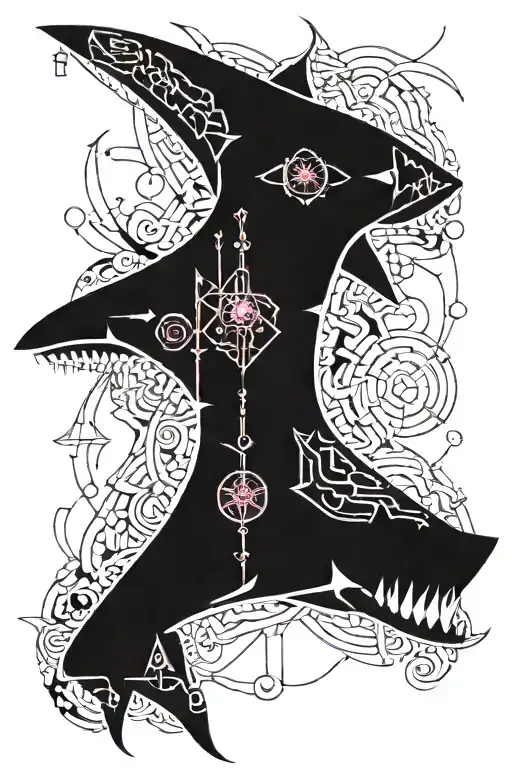 Caligrafitti Shark Eating