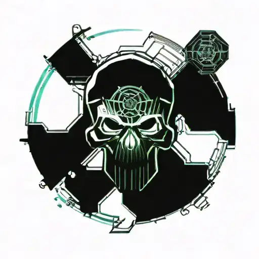 Skull That Makes A Ring Round Arm