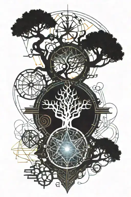 Cyberpunk Yggdrasil Tree