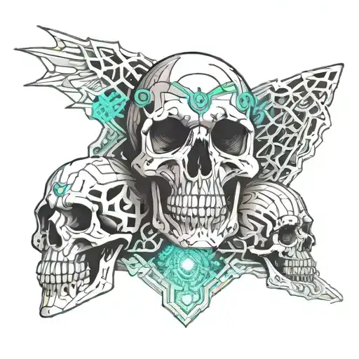 Evil Skulls Graveyard Scene