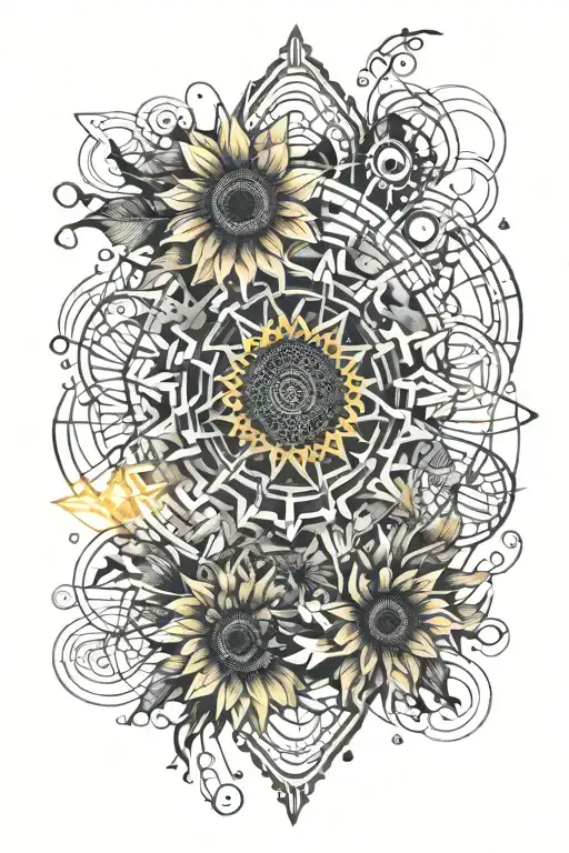 Sunflower And Crown