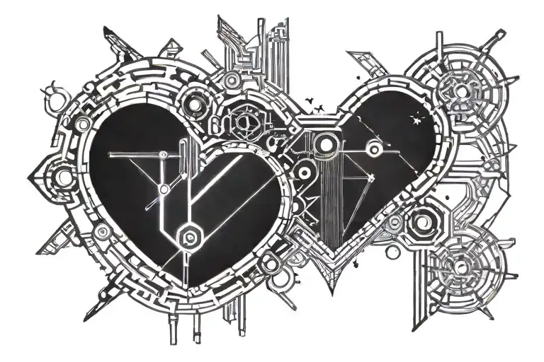 Space Heart Tramp Stamp