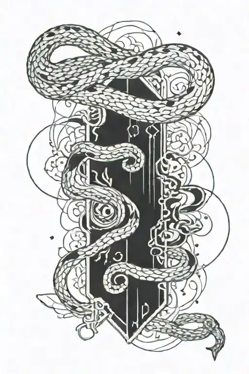 A Snake Slithering Through A Forest Of Trees Underwater