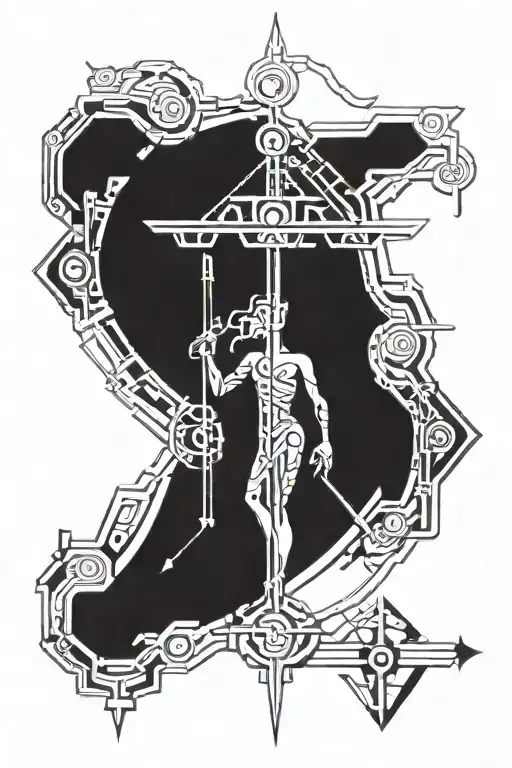 Tribal Libra Zodiac Sign