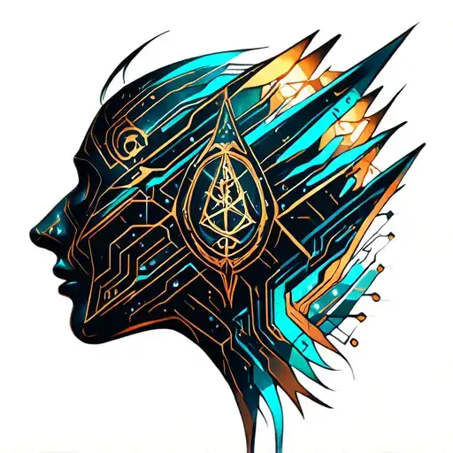 Full Side Neck Tribal Cover Tattoo Design