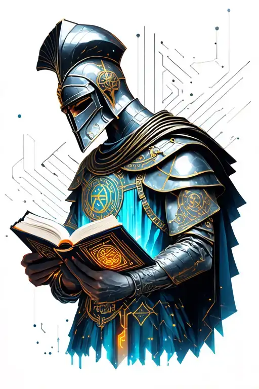 Roman Soldier Reading A Book