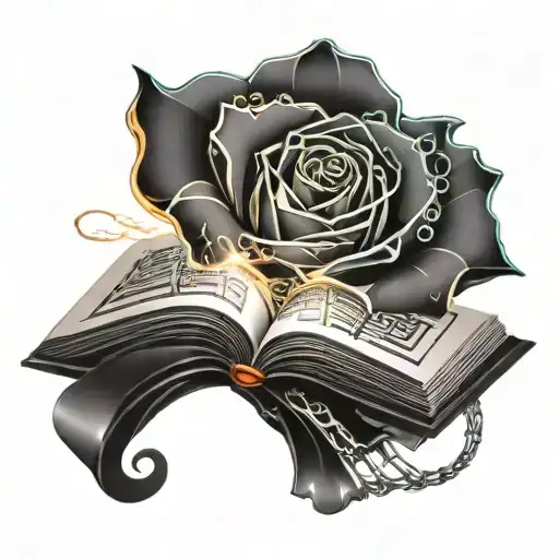An Open Book Growing A Rose