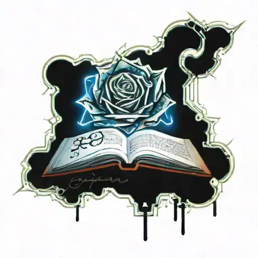 An Open Book Growing A Rose