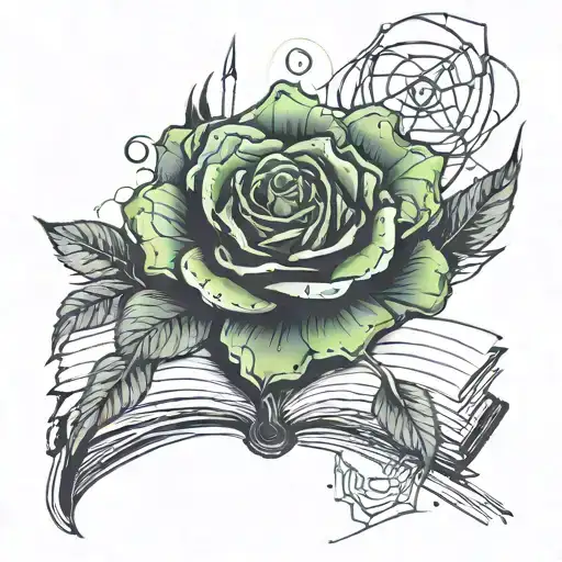 An Open Book Growing A Rose