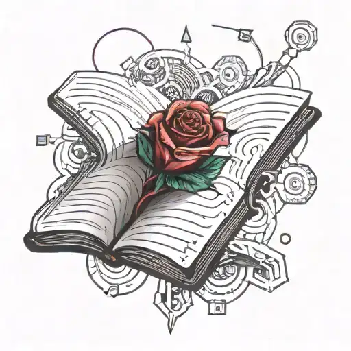 An Open Book Growing A Rose