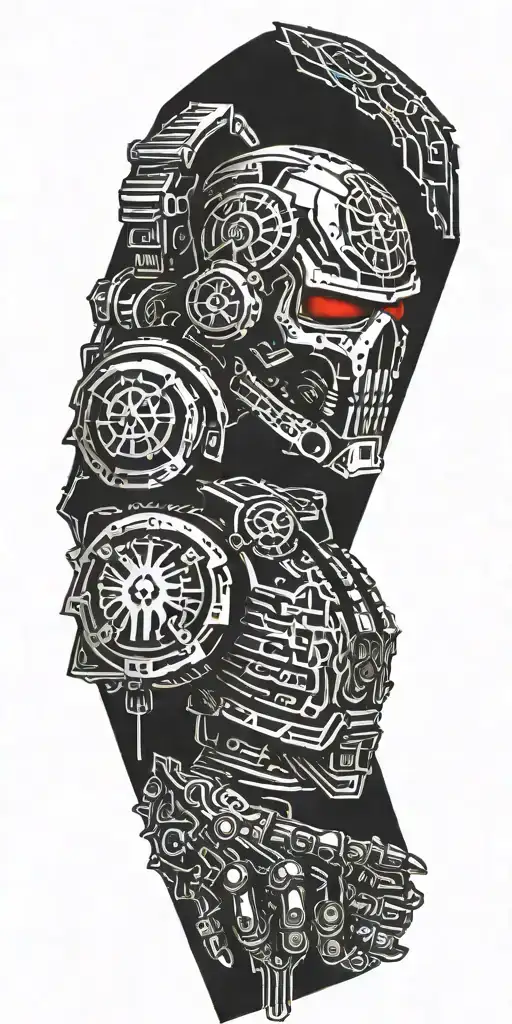 Space Marine Warhammer 40K Space Marine Doom Slayer Rosen Schriftzug