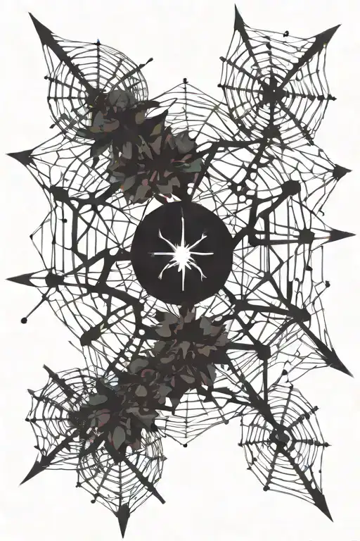 Gothic Flowers And Spiders