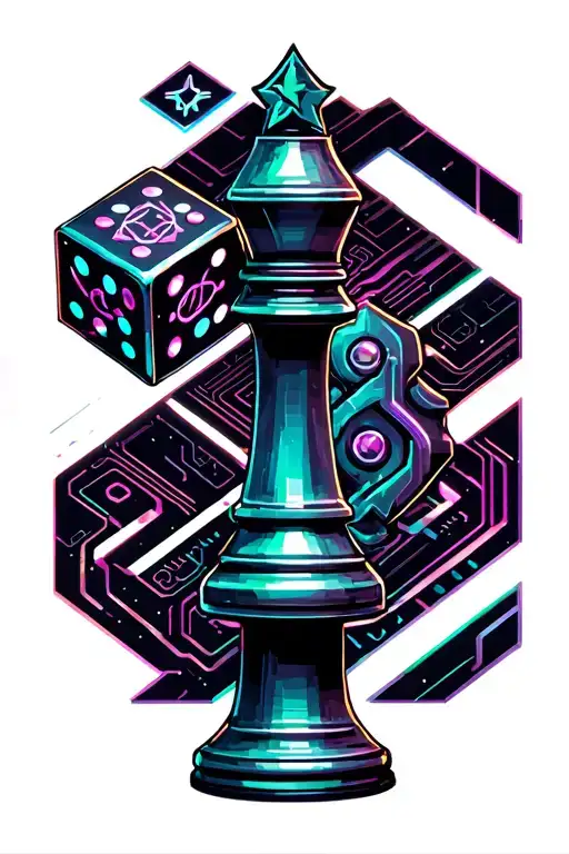 Chess Piece And Dice