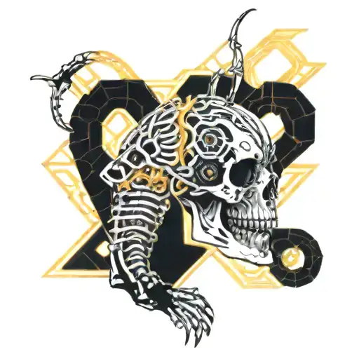 Viper Skeleton Holding