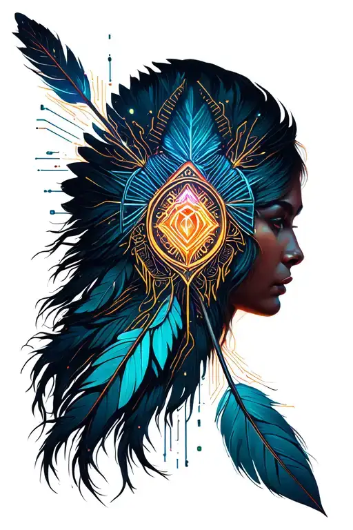 Indian Arrow Feather Beauty Grace Harmony Inspired By Stoicism