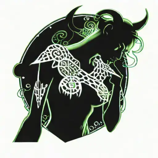 Succubus Womb Tattoo With Music Notes Flowing