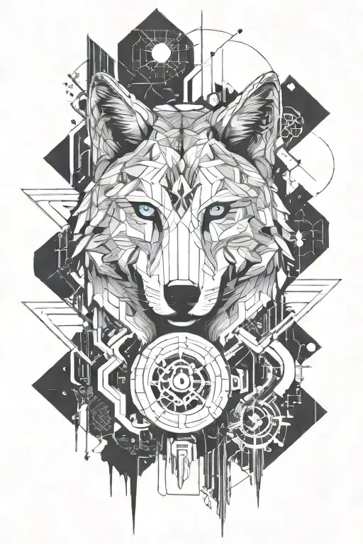 I Want A Tattoo With Nordic Bases Howling Wolf