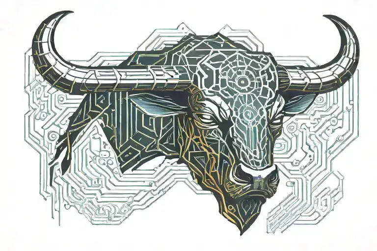 Taurus Bull Head Emerging Sci Fi