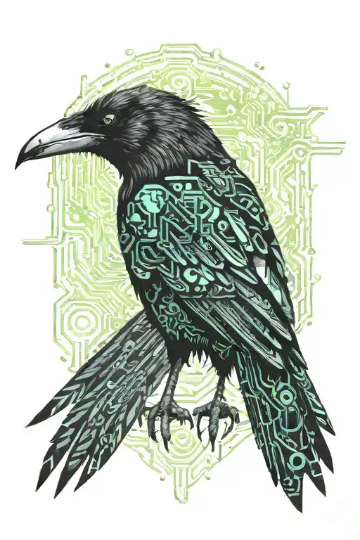 Crow Made Out Of Circuit Boards