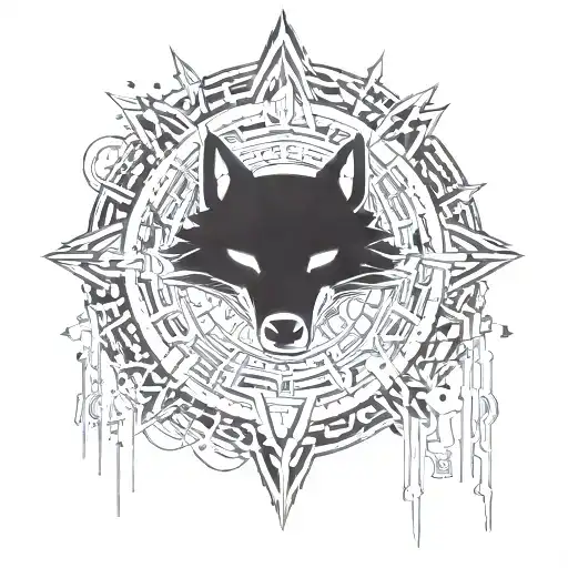 I Want An Arm Tattoo With Nordic Bases And A Howling Wolf