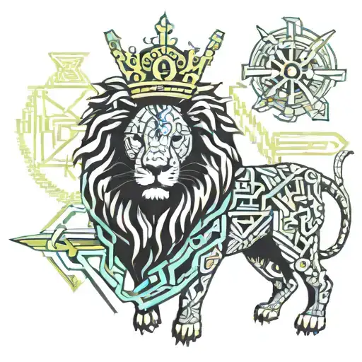 Lion Crown Weapons Money Daughter