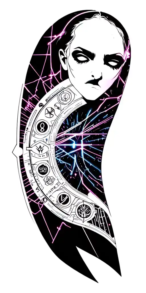 An It-themed Tattoo Symbolizing The Struggle With Sadness And Finding Inner Strength